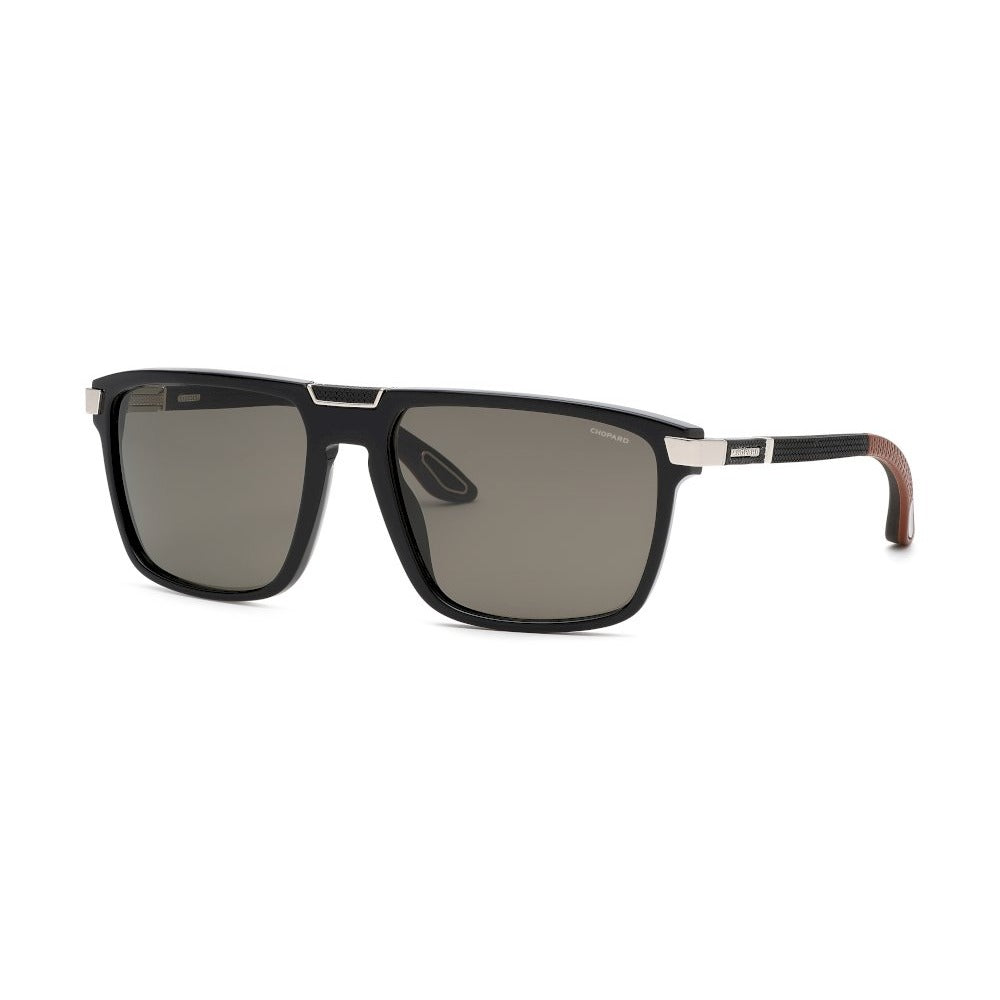 Chopard SCH359V 700P Shiny Black sunglasses angle view