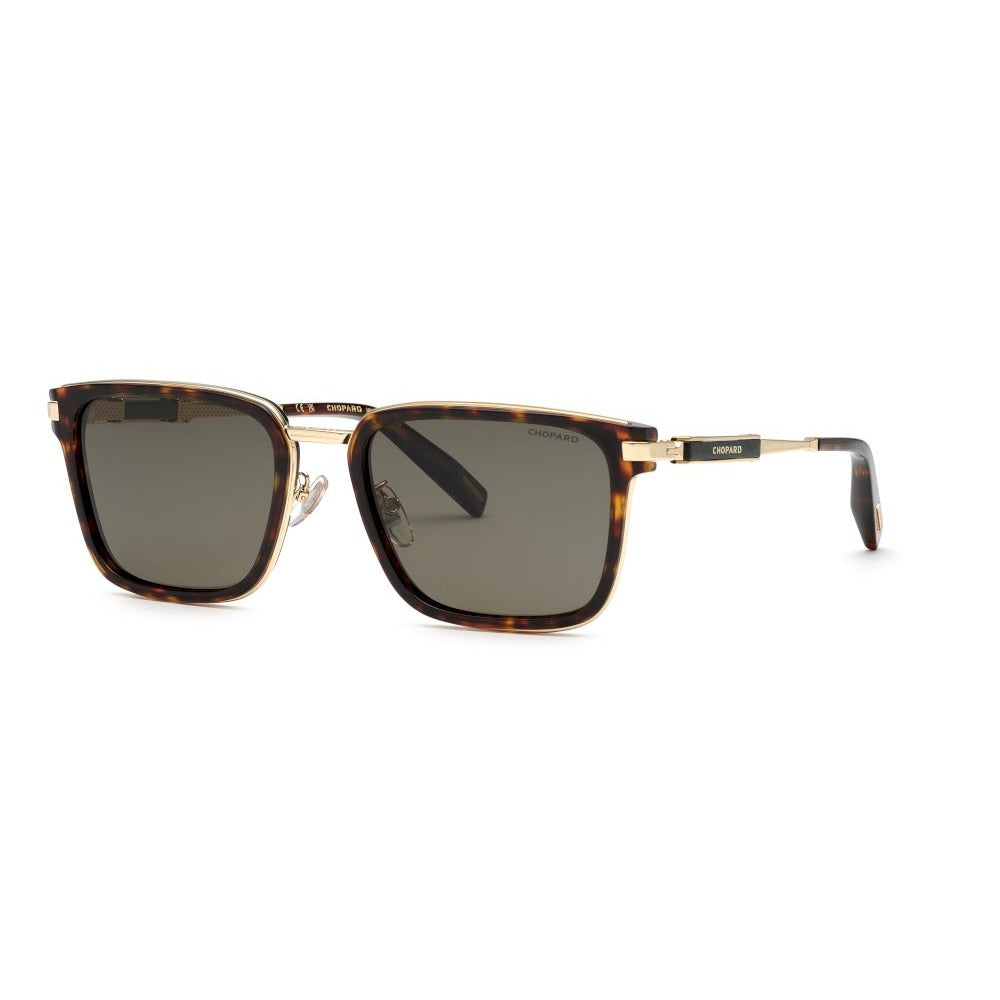 Chopard SCH375 909P Shiny Yellow Havana sunglasses angle view