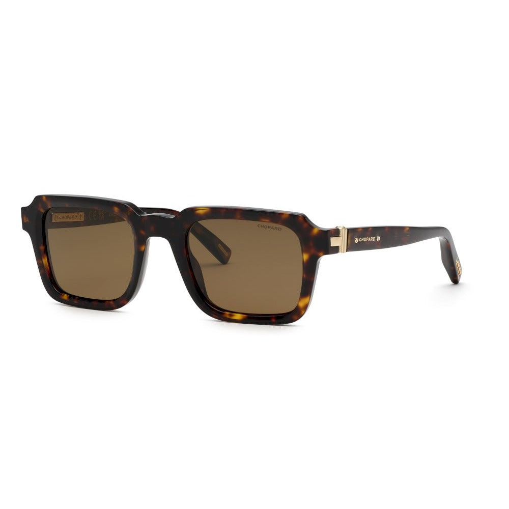 Chopard SCH376 909P Shiny Yellow Havana sunglasses angle view