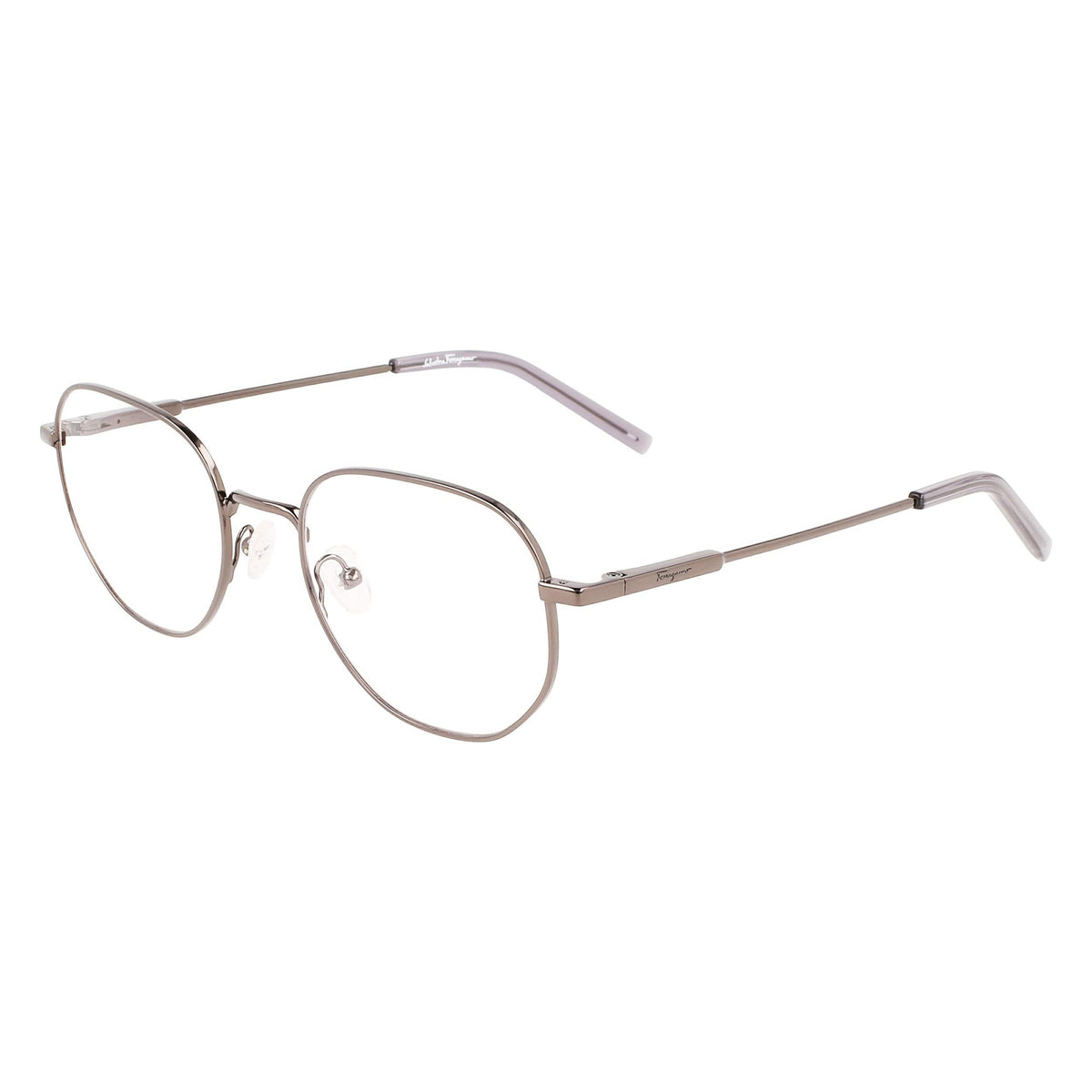 Ferragamo SF2215 070 Shiny Gunmetal eyeglasses angle view