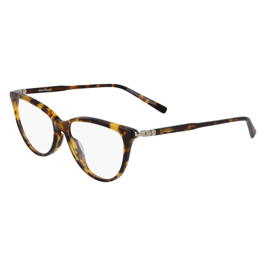 Ferragamo SF2870 219 Dark Tortoise eyeglasses angle view
