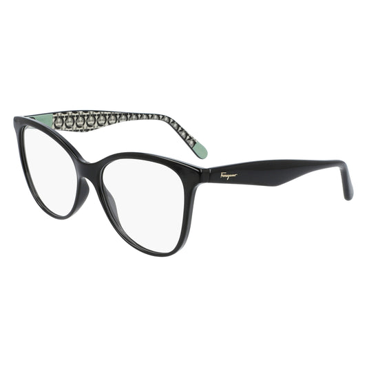 Ferragamo SF2892 001 Black eyeglasses angle view