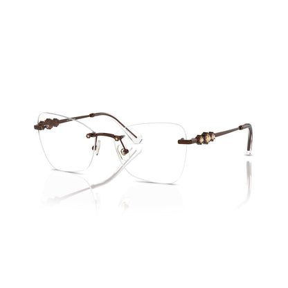 Swarovski SK1014 4002 Light Brown eyeglasses angle view