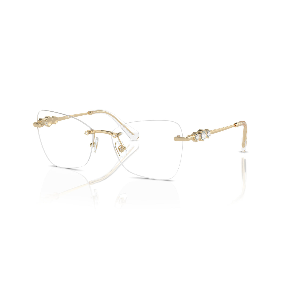 Swarovski SK1014 4013 Pale Gold eyeglasses angle view