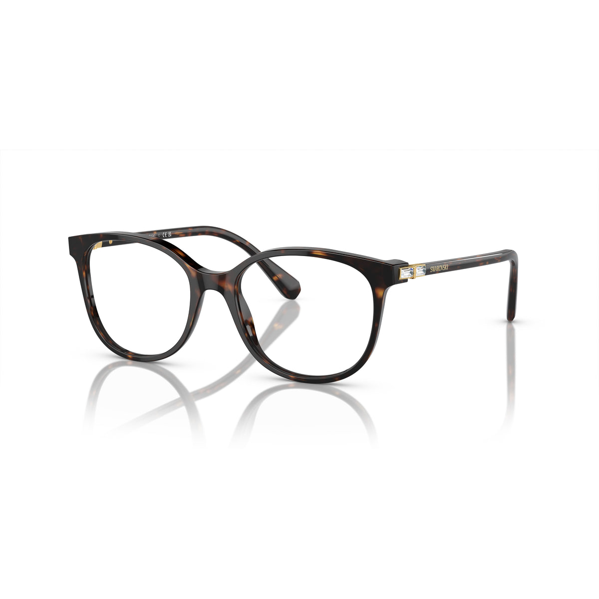 Swarovski SK2002 1002 Havana eyeglasses angle view