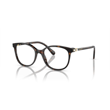 Swarovski SK2002 1002 Havana eyeglasses angle view