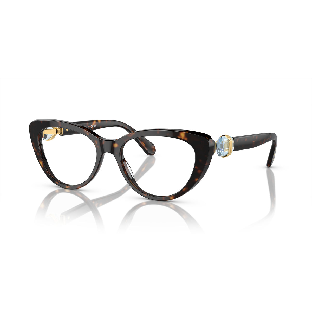 Swarovski SK2005 1002 Dark Havana eyeglasses angle view