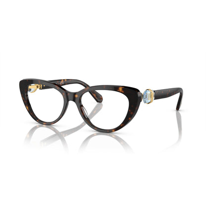 Swarovski SK2005 1002 Dark Havana eyeglasses angle view