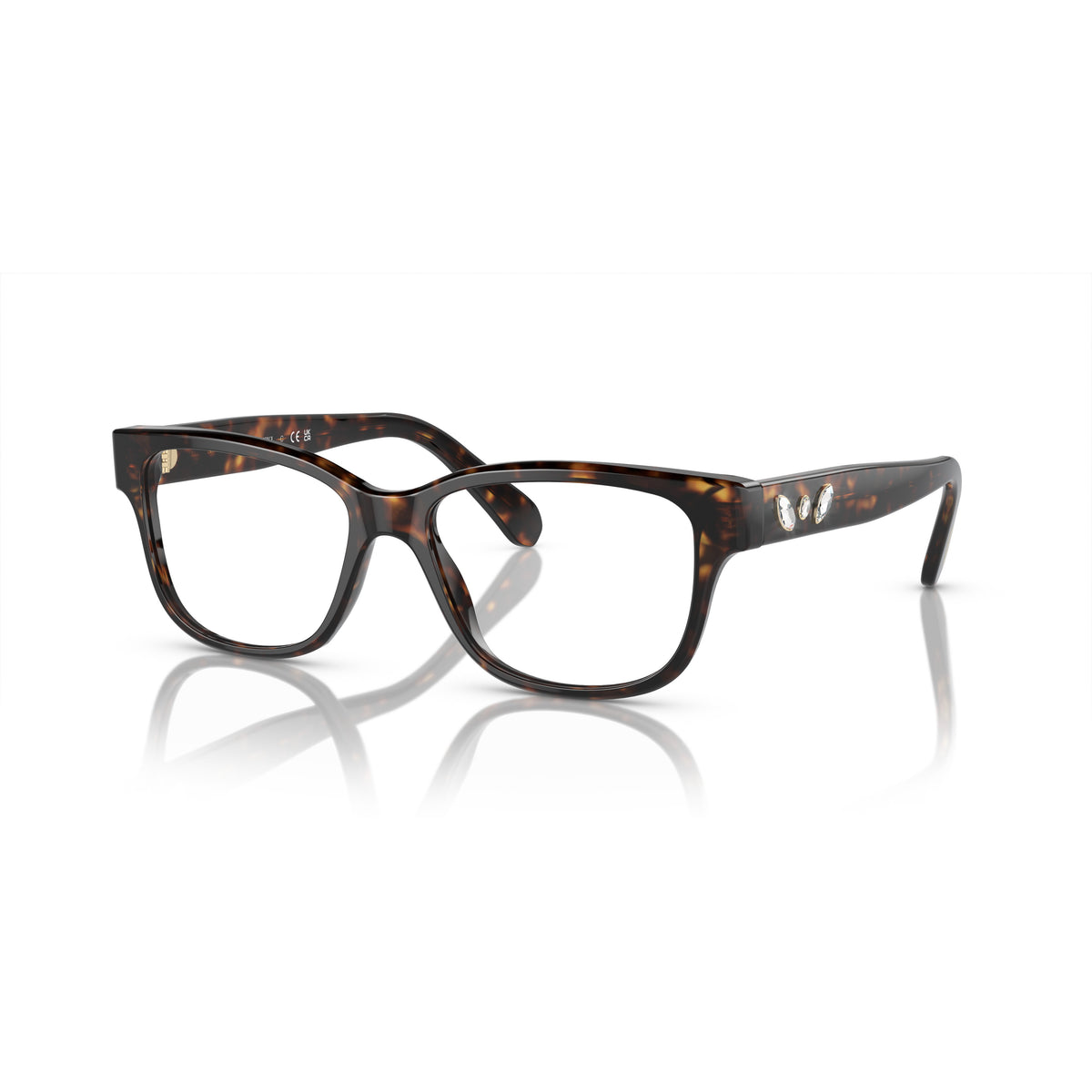 Swarovski SK2007 1002 Havana eyeglasses angle view