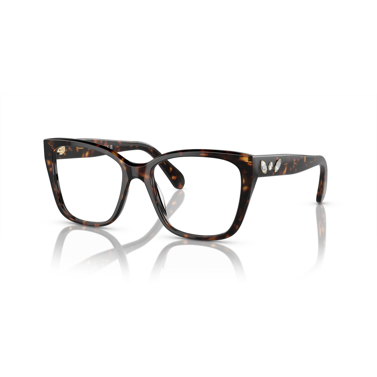 Swarovski SK2008 1002 Havana eyeglasses angle view