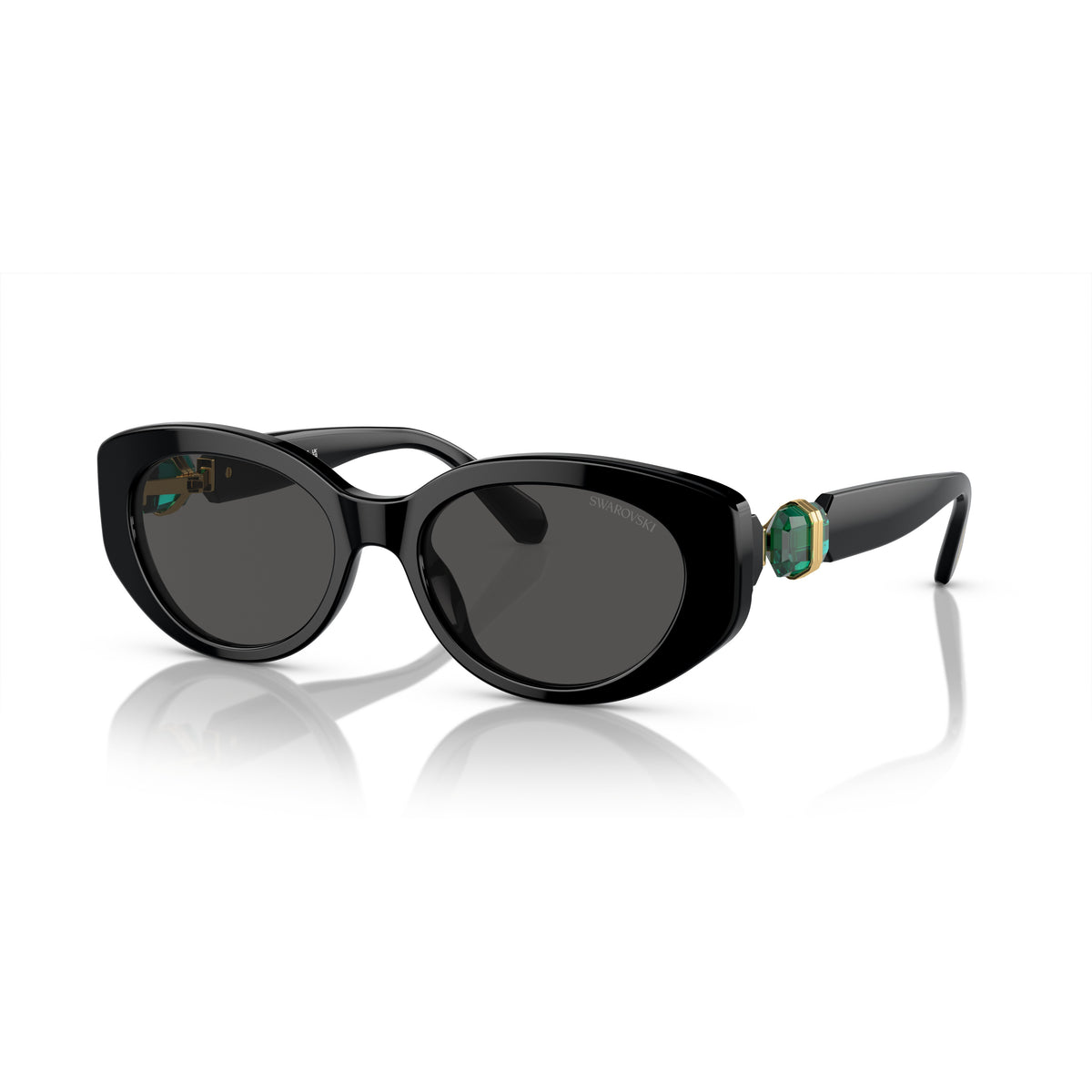 Swarovski SK6002 100187 Black sunglasses angle view