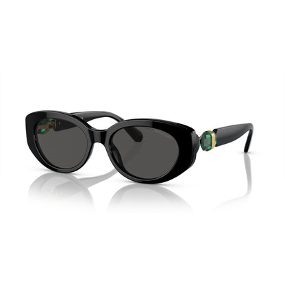 Swarovski SK6002 100187 Black sunglasses angle view