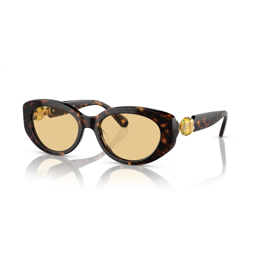 Swarovski SK6002 1002/8 Dark Havana sunglasses angle view
