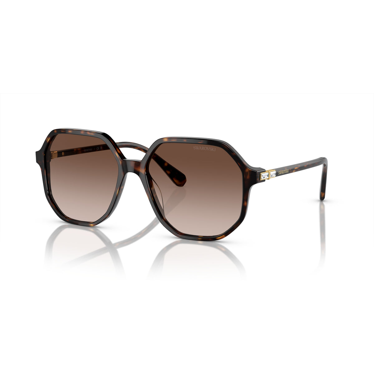 Swarovski SK6003 100213 Havana sunglasses angle view