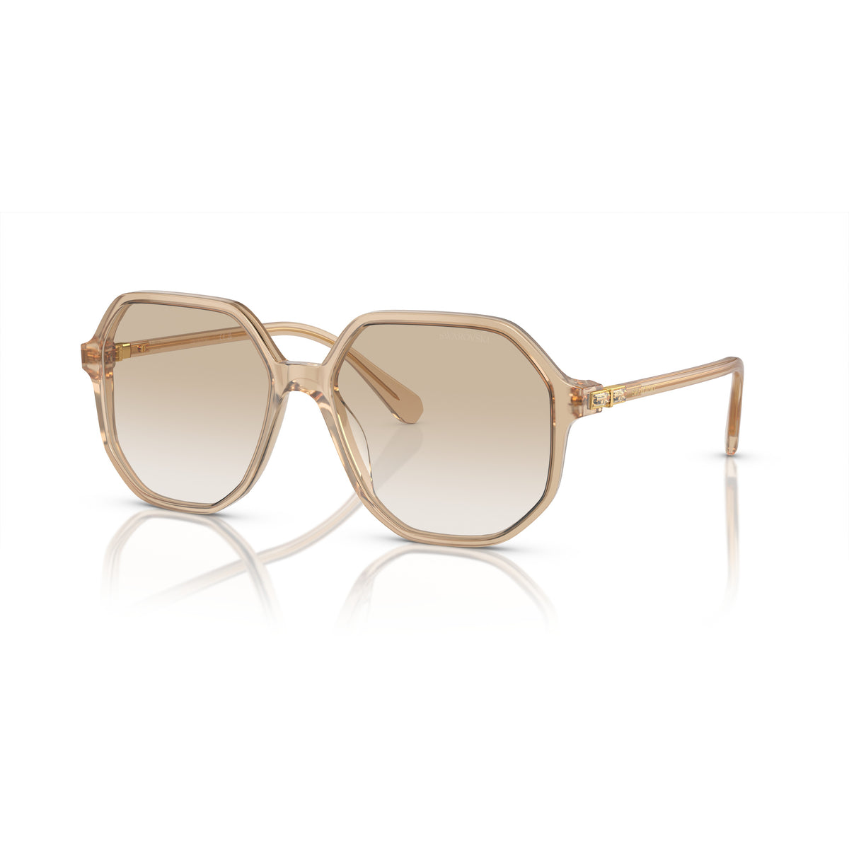 Swarovski SK6003 103411 Opaline Light Brown sunglasses angle view