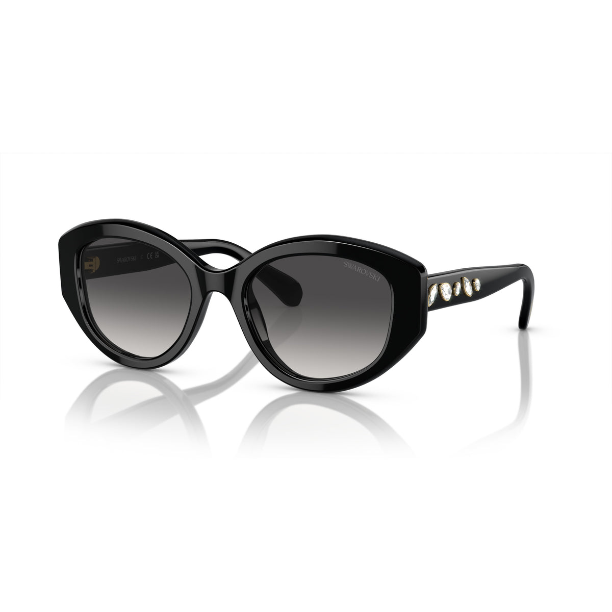 Swarovski SK6005 10018G Black sunglasses angle view