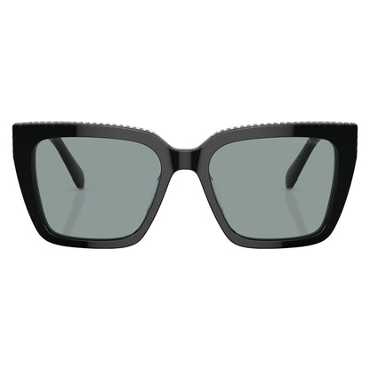 Swarovski SK6013 1010/1 Black sunglasses front view