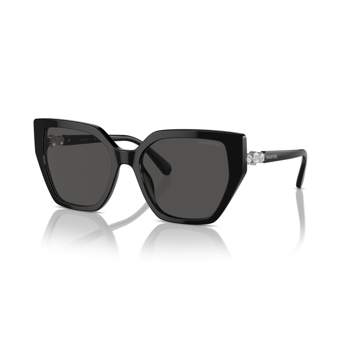Swarovski SK6016 100187 Black sunglasses angle view