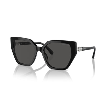 Swarovski SK6016 100187 Black sunglasses angle view