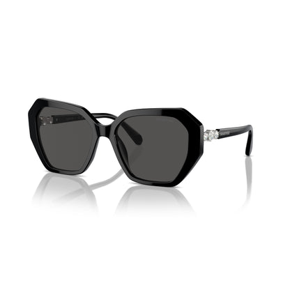 Swarovski SK6017 100187 Black sunglasses angle view
