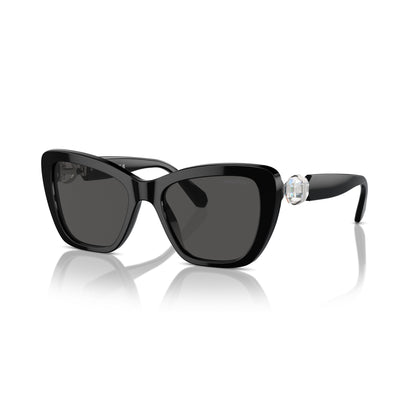 Swarovski SK6018 100187 Black sunglasses angle view