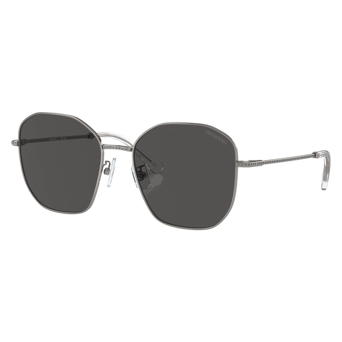Swarovski SK7012D 401087 Gunmetal sunglasses angle view