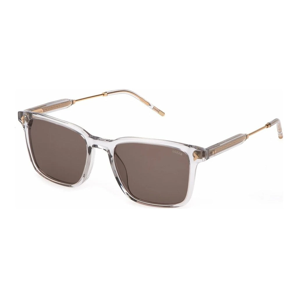 Lozza SL4314 06A7 Shiny Transparent Grey sunglasses angle view