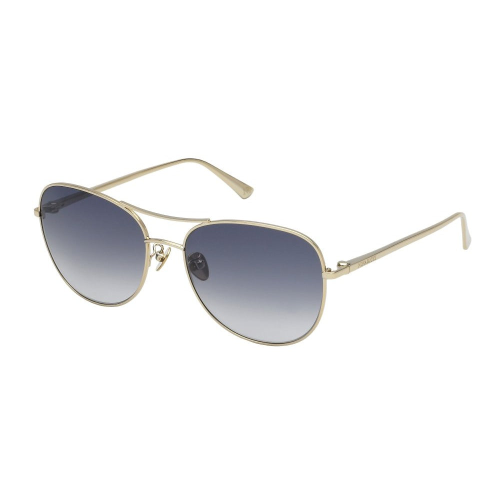 Nina Ricci SNR273 0300 Shiny Total Rose Gold sunglasses angle view