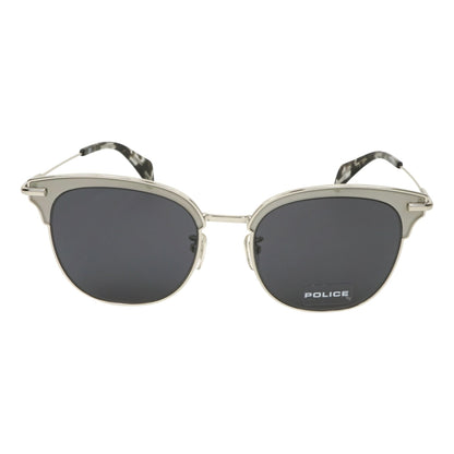 Police SPL622M 0579 Silver sunglasses front view