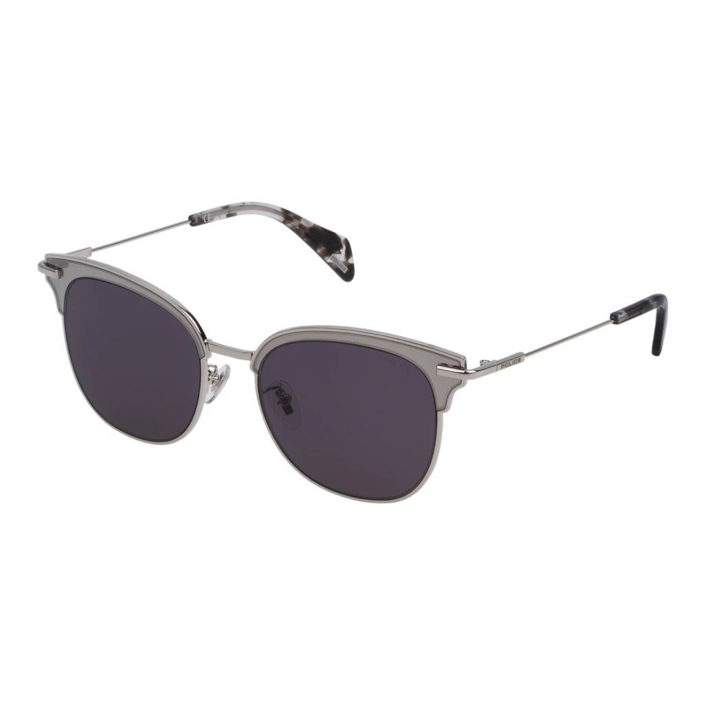 Police SPL622M 0579 Silver sunglasses angle view