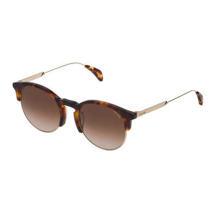 Police SPL738M 0909 Havana/Gold sunglasses angle view