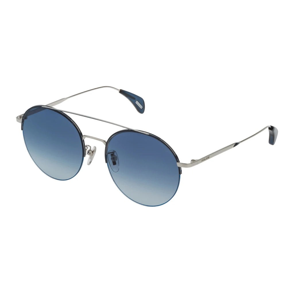 Police SPL741M 0514 Silver sunglasses angle view