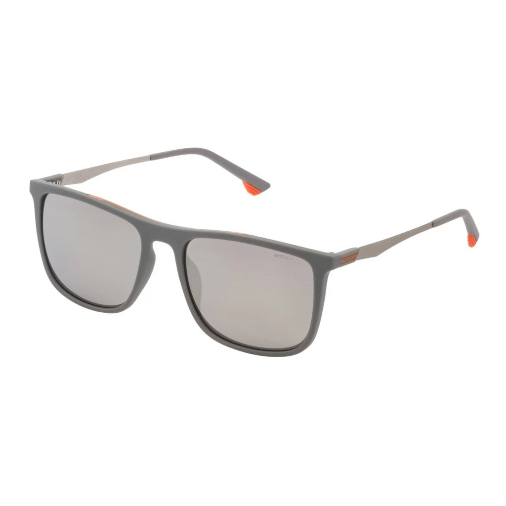 Police SPL770 L65X Matte Grey/Matte Silver sunglasses angle view