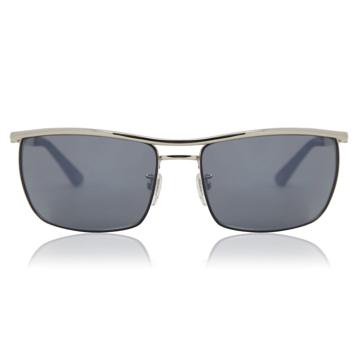 Police SPLB44M E70B Shiny Palladium/Blue sunglasses front view