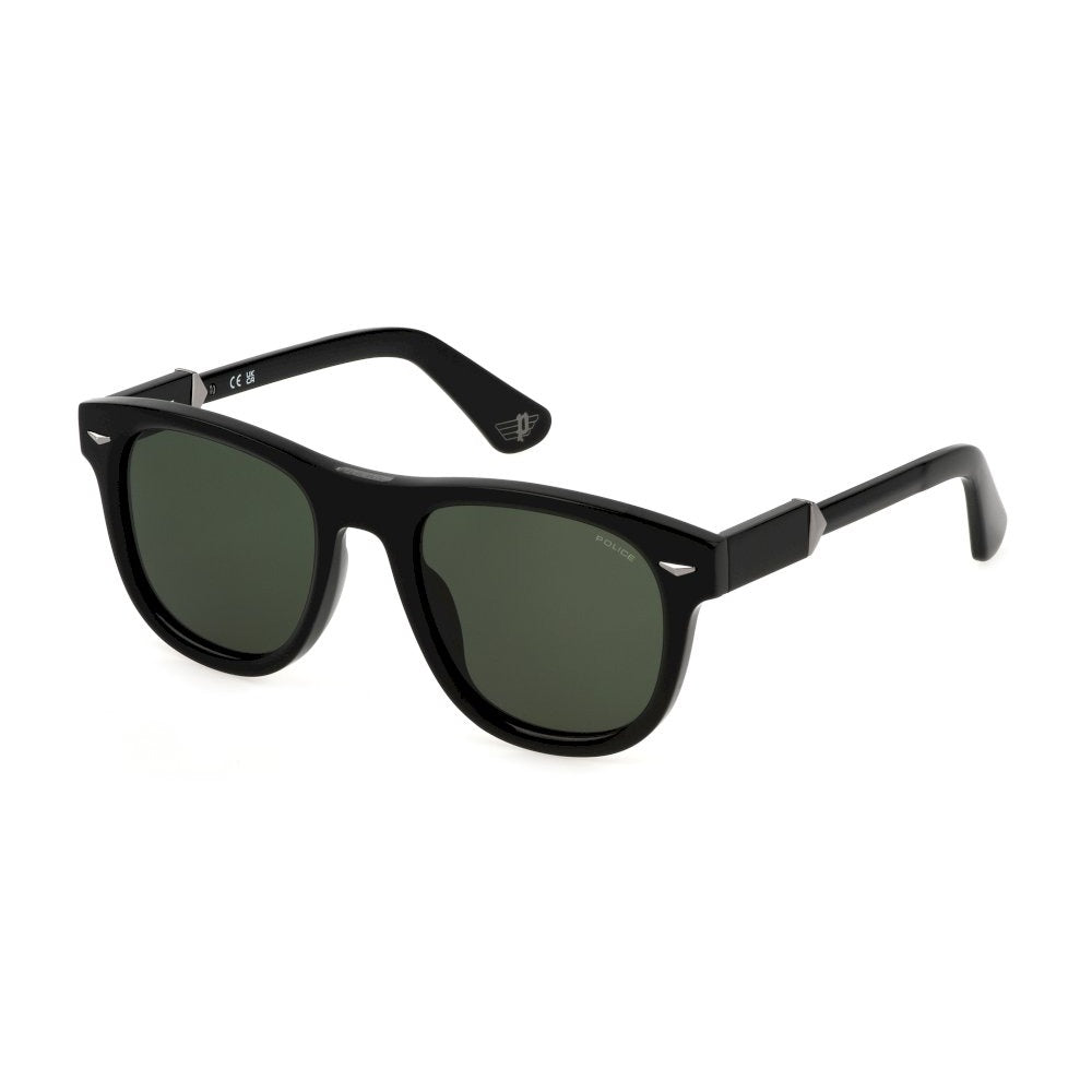 Police SPLL87M 0700 Shiny Black sunglasses angle view