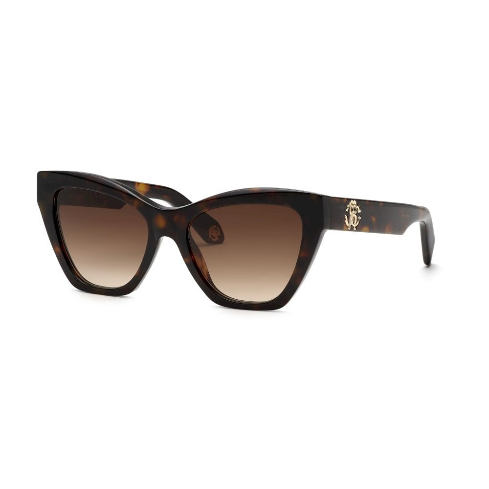 Roberto Cavalli SRC110 04BL Dark Havana sunglasses angle view