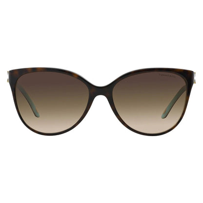 Tiffany & Co. TF4089B 81343B Havana on Tiffany Blue sunglasses front view