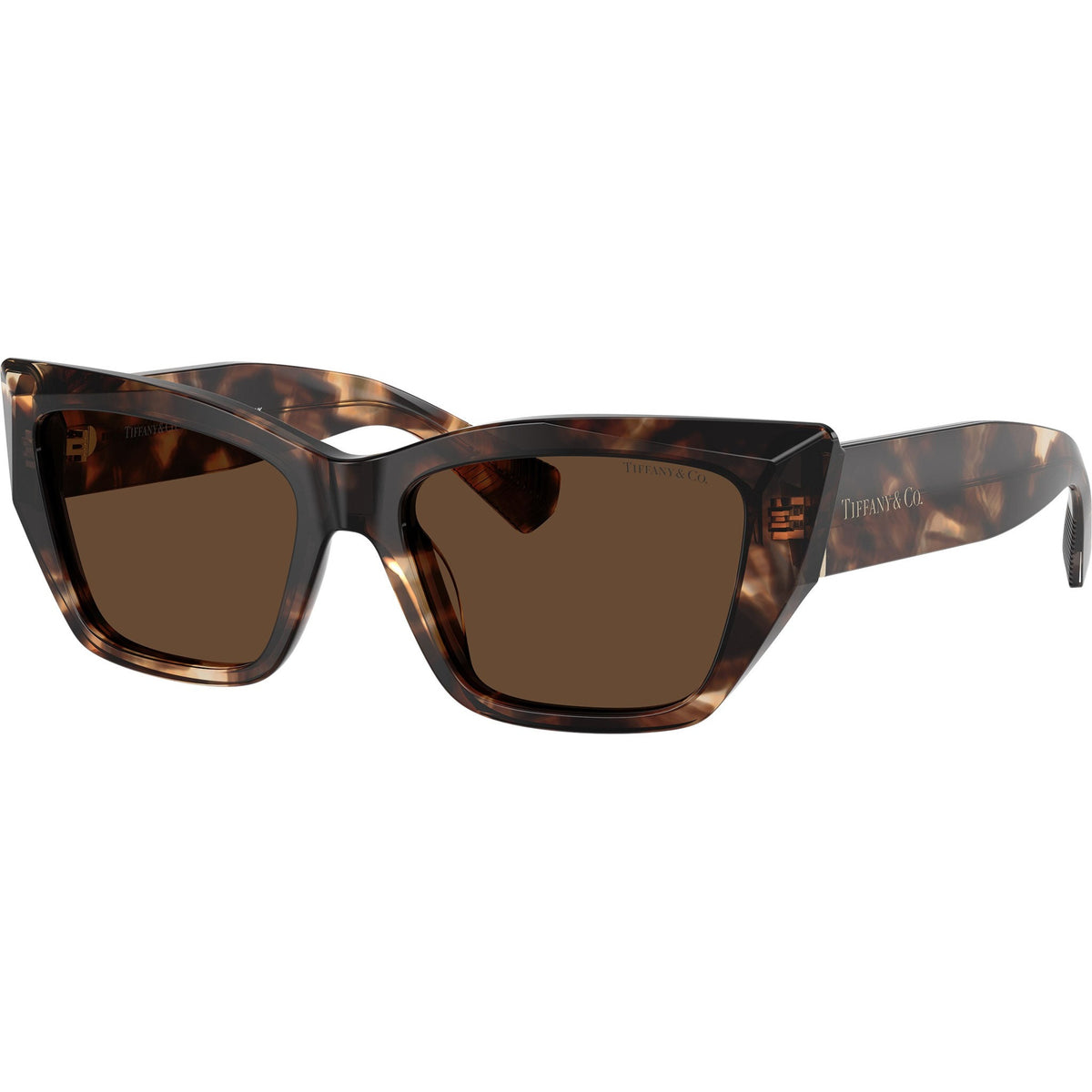 Tiffany & Co. TF4230 84213G Spotted Brown Havana sunglasses angle view