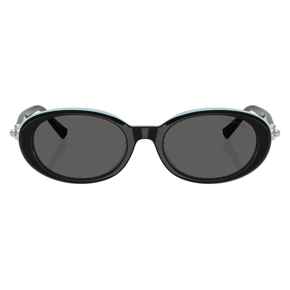 Tiffany & Co. TF4242D 8055S454 Black on Tiffany Blue sunglasses front view
