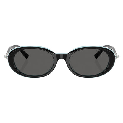 Tiffany & Co. TF4242D 8055S454 Black on Tiffany Blue sunglasses front view