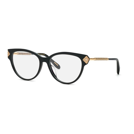 Chopard VCH332S 0700 Shiny Black eyeglasses angle view