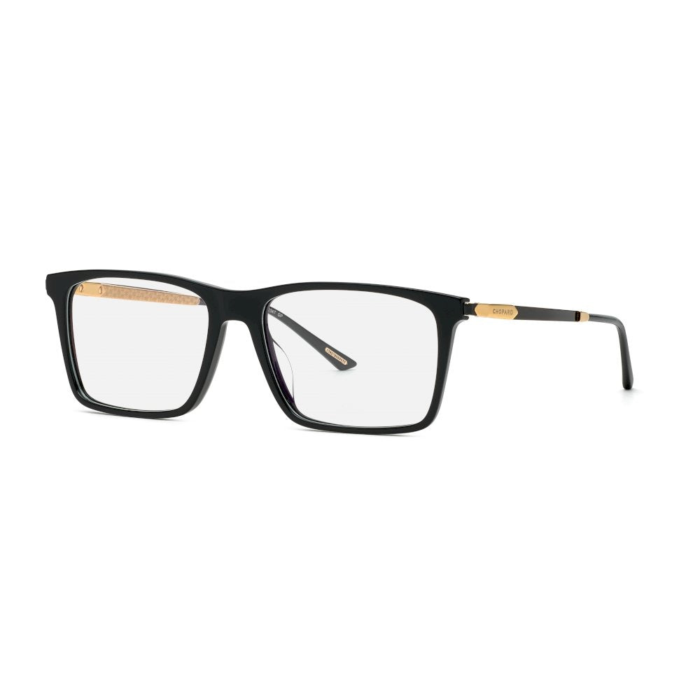Chopard VCH343 0700 Shiny Black eyeglasses angle view