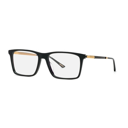 Chopard VCH343 0700 Shiny Black eyeglasses angle view