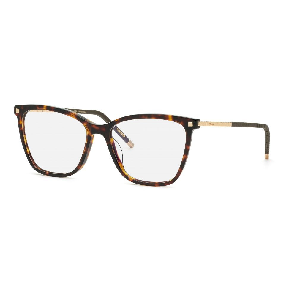 Chopard VCH349M 04BL Dark Havana eyeglasses angle view
