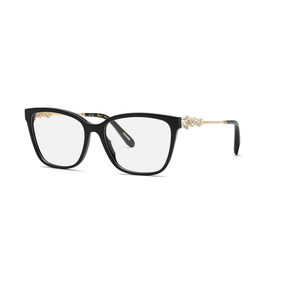 Chopard VCH361S 0700 Shiny Black eyeglasses angle view