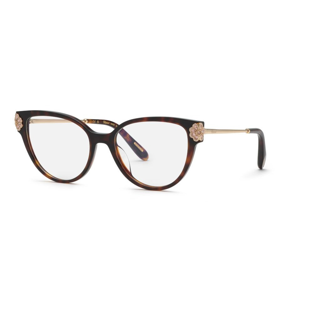 Chopard VCH381S 0909 Shiny Classic Havana eyeglasses angle view
