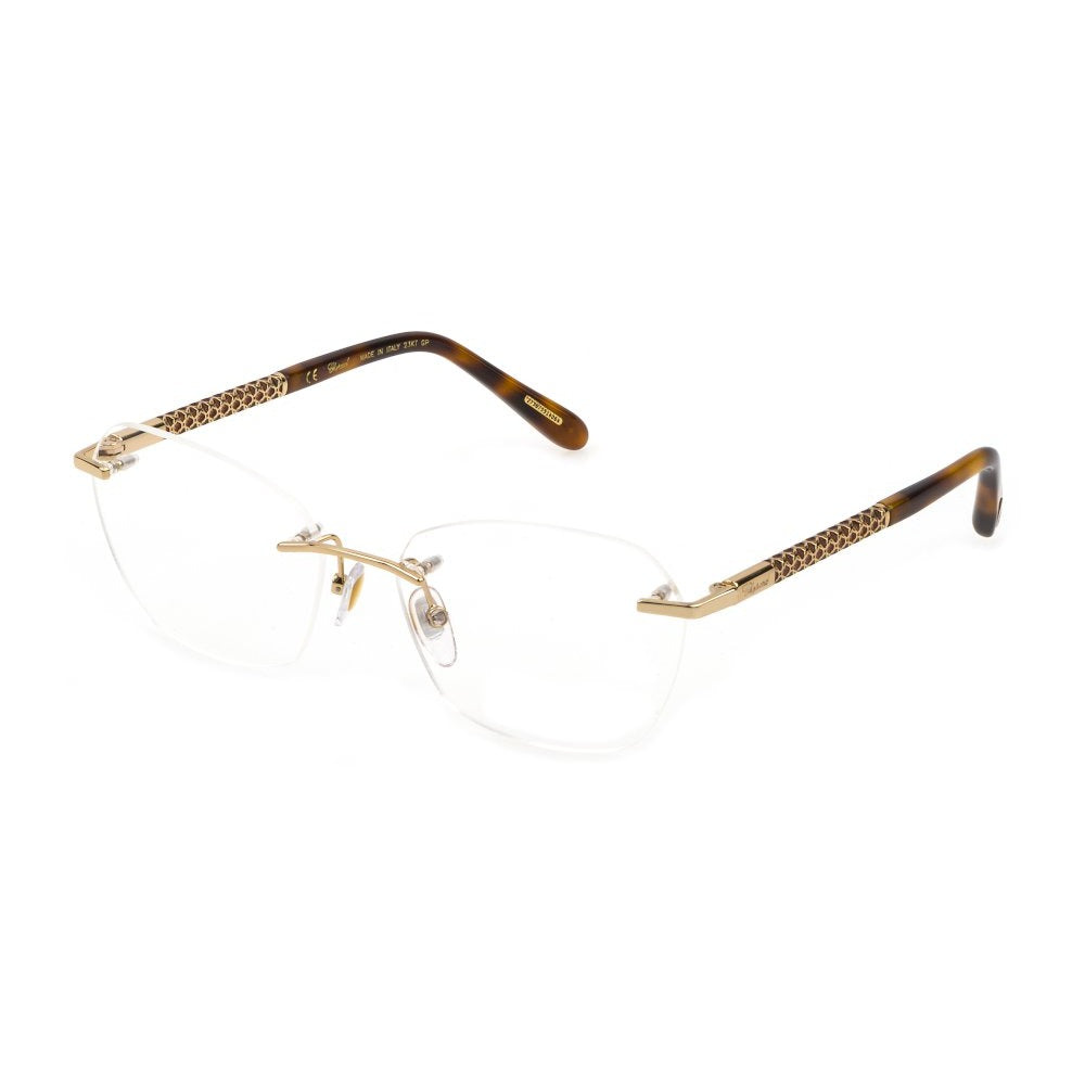 Chopard VCHF47 300Y Shiny Rose Gold eyeglasses angle view