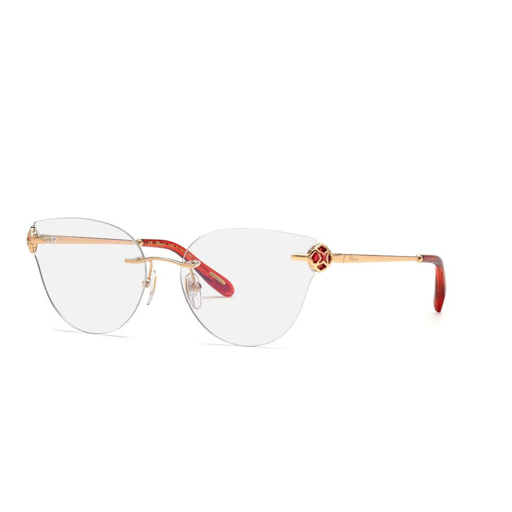 Chopard VCHF87S 08FC Shiny Copper Gold eyeglasses angle view