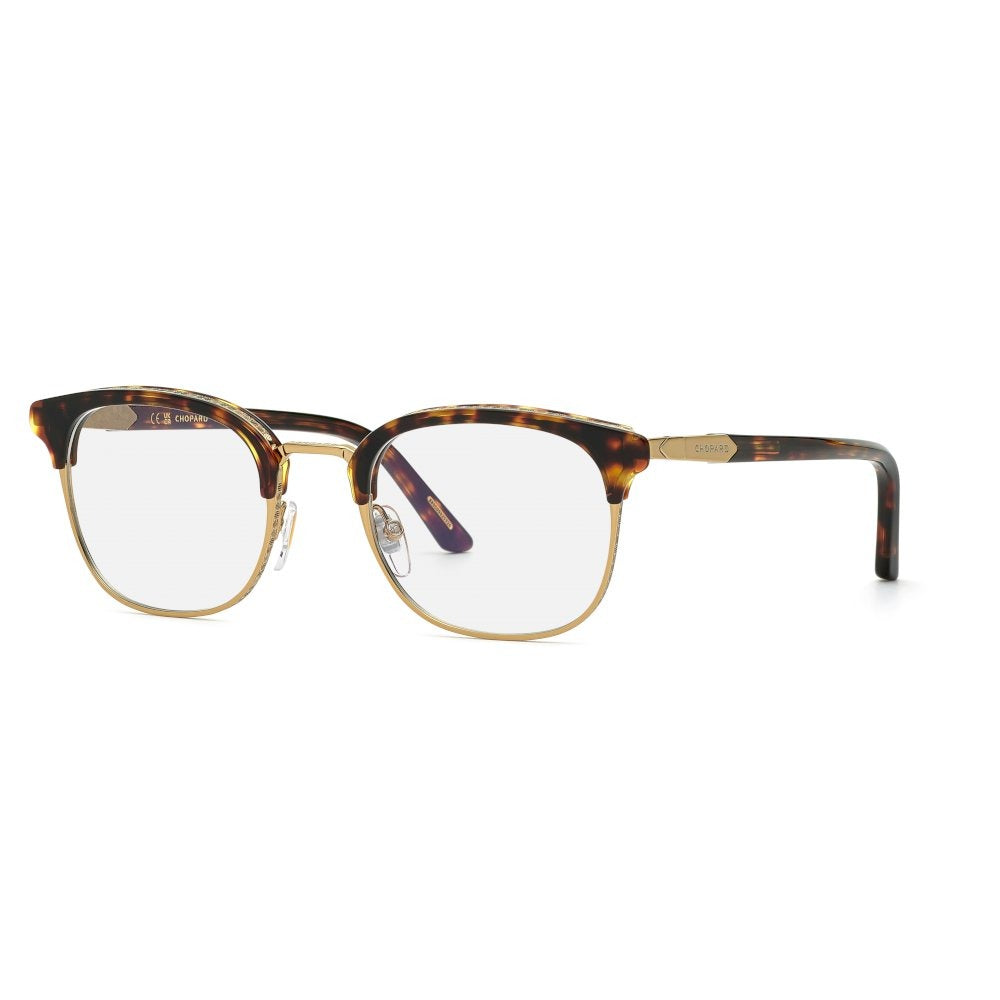 Chopard VCHG59 0714 Shiny Dark Havana eyeglasses angle view
