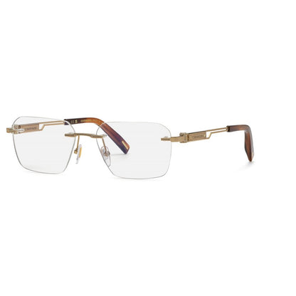 Chopard VCHG87 08FF Shiny Grey Gold eyeglasses angle view